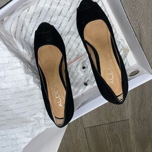 Aldo Black Peep-Toe Heels USED!!!!
